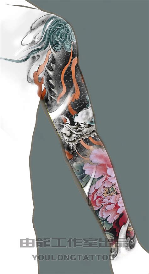 花臂麒麟纹身与什么题材搭配|平面|图案|上海由龙纹身 - 原创作品 - 站酷 (ZCOOL)