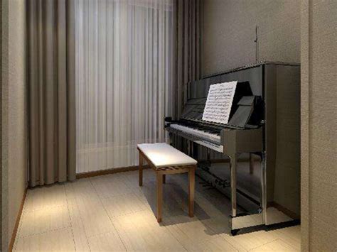 新古典风格休闲钢琴房效果图 – 设计本装修效果图