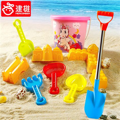 加厚儿童沙滩玩具套装宝宝挖沙玩沙子铲子小桶婴幼儿戏水组合_虎窝淘