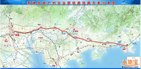 梅汕高铁规划图及线路走向 - 深圳本地宝