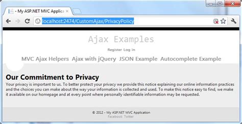 Использование Ajax с jQuery | ASP.NET MVC 4 в действии