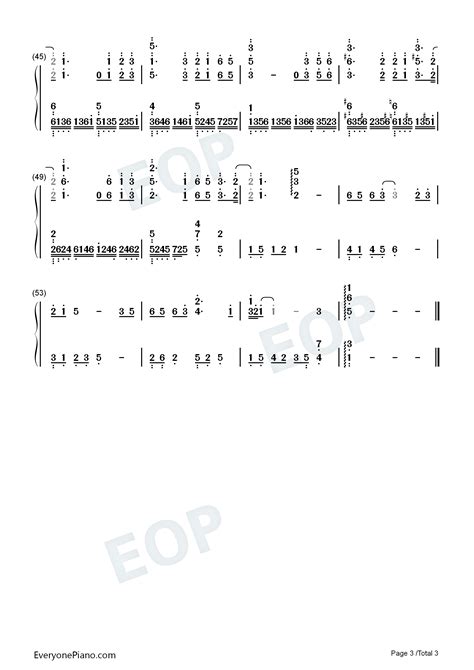 兰亭序-周杰伦双手简谱预览3-钢琴谱文件（五线谱、双手简谱、数字谱、Midi、PDF）免费下载