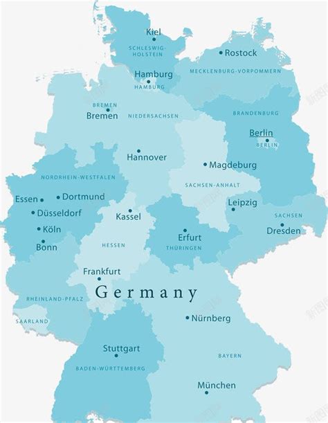 德国国家城市地图png图片免费下载-素材7iNeWakWa-新图网