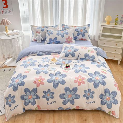 巷子戏法 | COTTON北欧棉麻质感纯色床上四件套全棉素色床单被套-美间设计