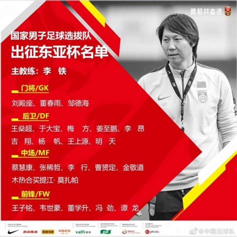 2019中国队东亚杯大名单：韦世豪、曹赟定、于大宝在列_球天下体育