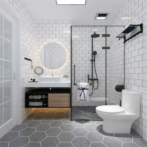 浴室的内部采用经典风格高清摄影大图-千库网