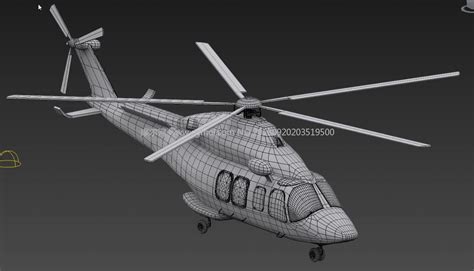 AW139型民用直升机3D模型白模_飞行器模型下载-摩尔网CGMOL