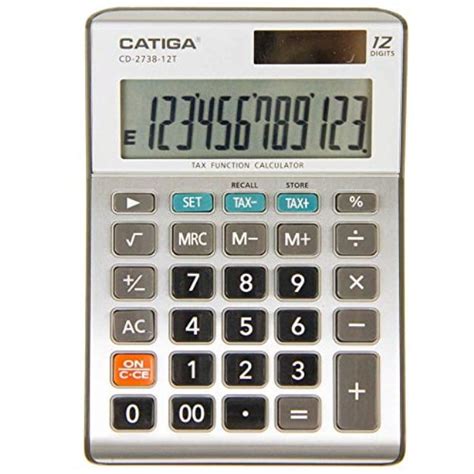 12-digit business calculator - catiga cd-2738-12t - dual-power - tax ...