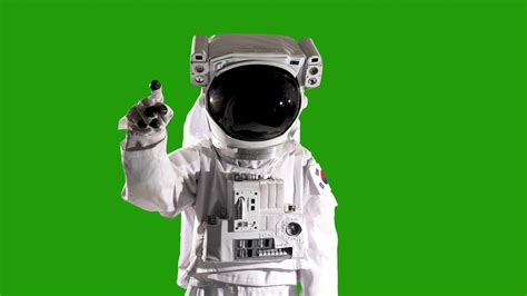 色度键-宇航员用手指触摸空气并摆姿势的样子—高清视频下载、购买_视觉中国视频素材中心