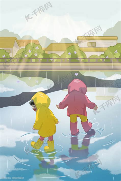 手绘下雨雨季打伞女孩素材图片免费下载_PNG素材_编号vj9ir0252_图精灵
