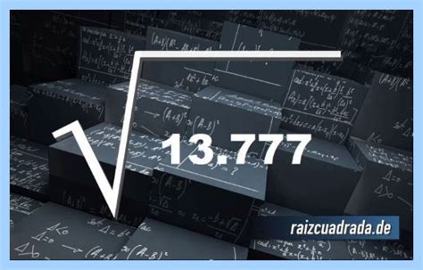 【RAÍZ CUADRADA de 1️⃣3️⃣7️⃣7️⃣7️⃣】 ¿Cuál es la raíz cuadrada de 13777 ...