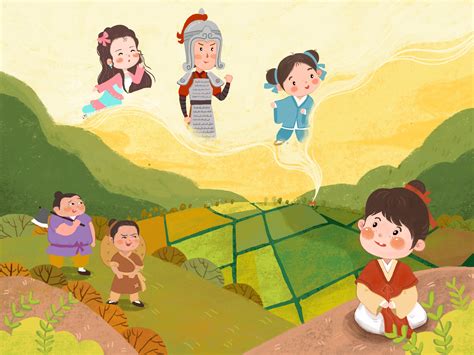 卡通插画邯郸学步背景背景图片素材免费下载_熊猫办公