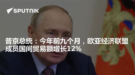 普京总统：今年前九个月，欧亚经济联盟成员国间贸易额增长12% - 2022年12月15日, 俄罗斯卫星通讯社