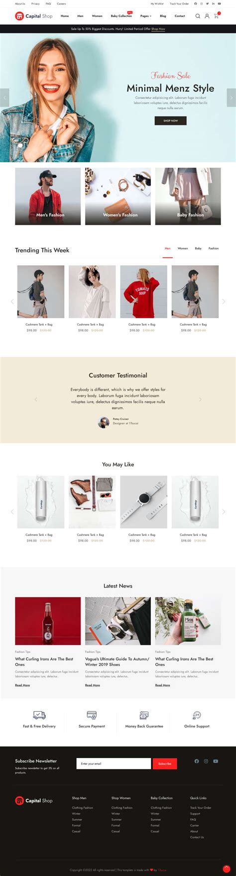 购物商城网站模板，优质的html网页设计购物网站代码-17素材网