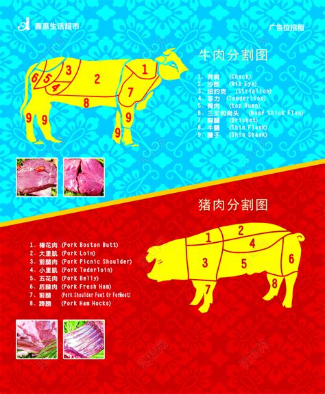 猪肉分割示意图设计图__广告设计_广告设计_设计图库_昵图网nipic.com