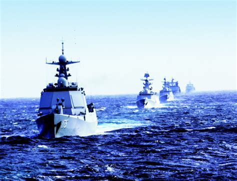 安全感满满！解放军海军两批护航编队联合护航演练_新浪图片