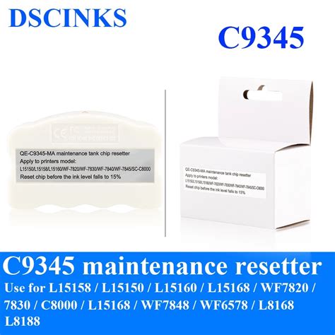 C9345 Maintenance Resetter For Epson L15150 L15160 L15158 L15168 L6578 ...