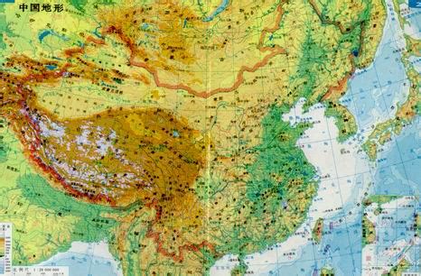 中国高清地形图，真漂亮。
