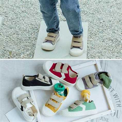 春秋糖果色浅口帆布鞋2到7岁宝宝穿软底幼儿园饼干鞋韩国新款布鞋 - 三坑日记