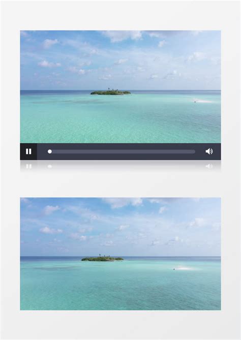 海洋中间的小岛美景实拍视频模板下载_海洋_图客巴巴