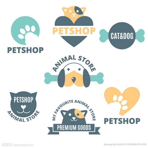宠物狗舍猫狗宠物店用品logo标志vi图片模板-包图网