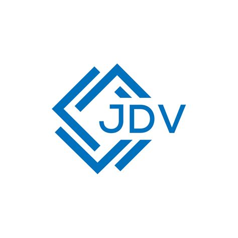 jdv letra logo diseño en blanco antecedentes. jdv creativo circulo ...