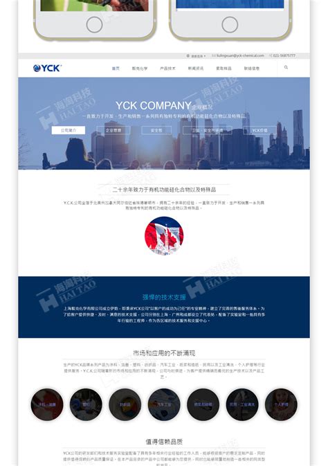 上海同毅化工行业网站设计案例,化工企业网站建设案例欣赏-海淘科技