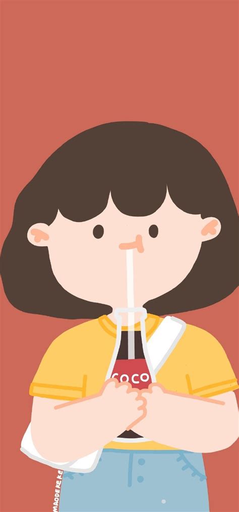 甜美女生饮料头像图片可爱