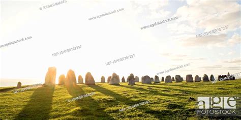 Ales stones, an ancient monument, Sweden, Stock Photo, Picture And ...