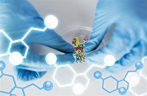 玻璃瓶_蓝色黑色_药物化学基因分子结构_医疗健康海报PSD07设计模板素材