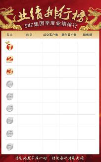 业绩排行榜图片_业绩排行榜设计素材_红动中国