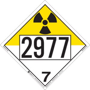 UN 2977 | Hazard Class 7 | Radioactive Materials, Permanent Self-Stick ...