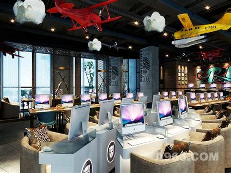 时尚网咖设计|天津震·网咖设计案例 - 娱乐空间 - 北京海岸设计作品案例