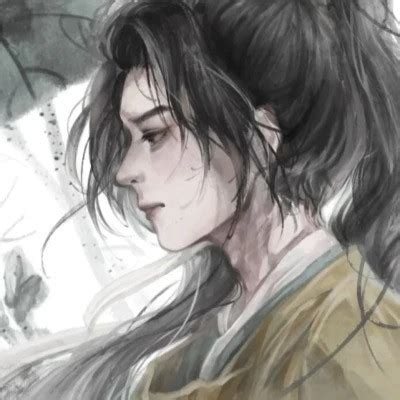 手绘古风潇洒女生头像图片