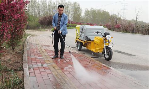 小区三轮高压清洗车可用于小区户外清洁_资讯中心_济南百易环保