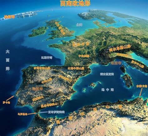 伊比利亚半岛地图图片