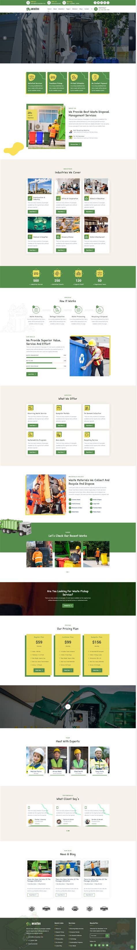 废品旧物回收网站建设|回收企业网站模板-易优CMS