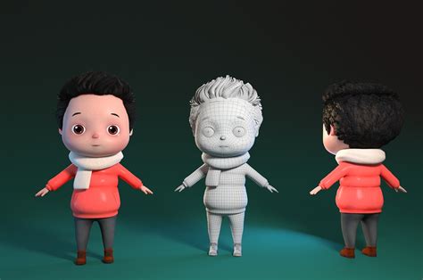 卡通角色 三维人物 3D建模 片头动画 视频制作 maya_老山羊的家-站酷ZCOOL