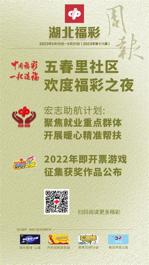 【精彩海报】湖北福彩每周要闻（2023年5月15日－5月21日）|湖北福彩官方网站