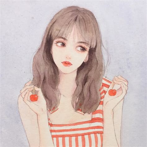 甜美女生头像樱桃