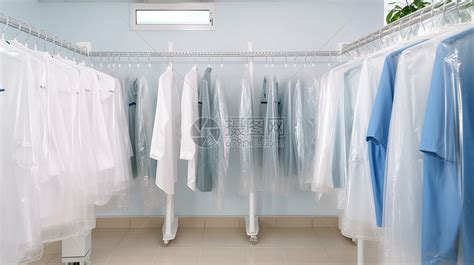 现代干洗店的衣架高清图片下载-正版图片600164165-摄图网