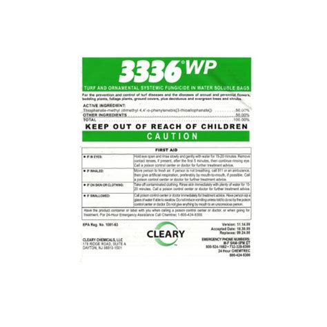 Cleary 3336F Fungicide, Cleary