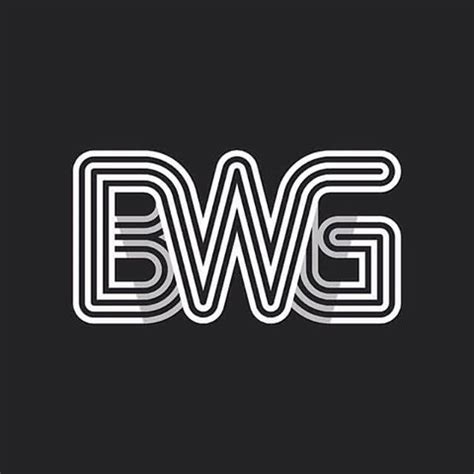 BWG letter logo design on black background. BWG creative initials ...