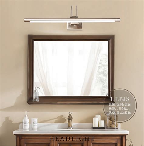 欧式简约LED镜前灯防水卫生间浴室梳妆台镜柜美式壁灯灯具-阿里巴巴