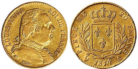 1814年法国路易十八世20法郎金币拍卖成交价格及图片- 芝麻开门收藏网