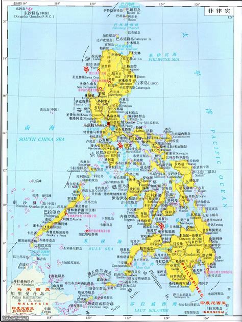 菲律宾地图_菲律宾地图中文版_菲律宾地图全图_地图窝