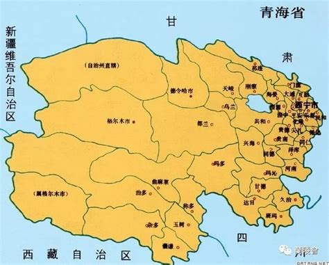 青海地图全图详细,青海省详细,中详细_大山谷图库