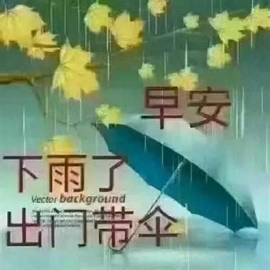 下雨天早安图片