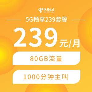5G极速239套餐【号卡，流量，电信套餐，上网卡】- 中国电信网上营业厅