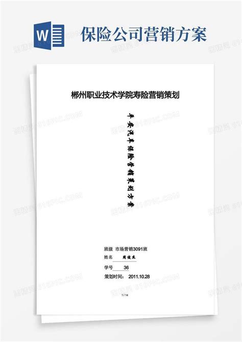 平安汽车保险营销策划方案(2)word模板免费下载_编号18nap7r83_图精灵